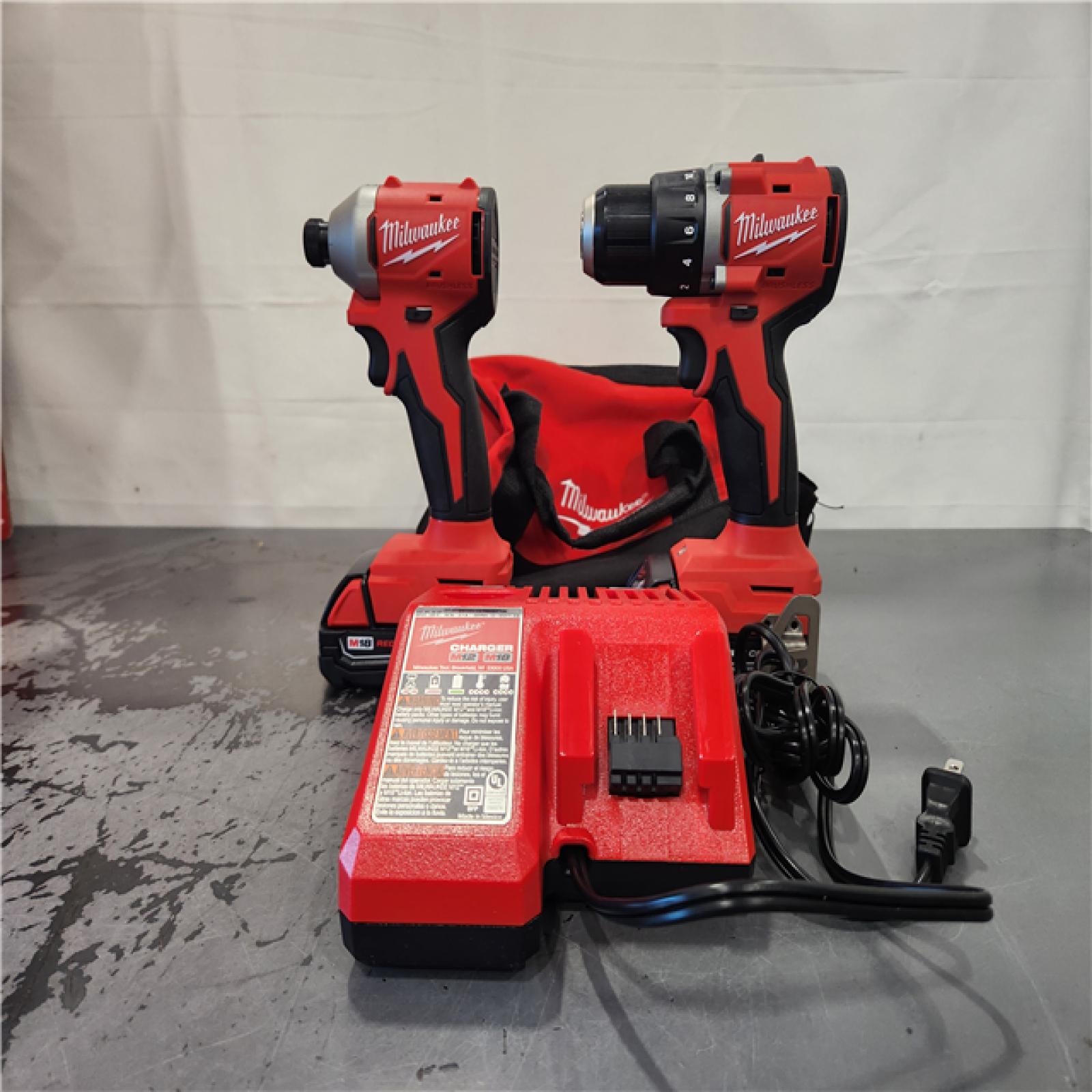 AS-IS- Milwaukee M18 Compact Brushless 2-Tool Combo Kit
