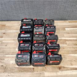HOUSTON LOCATION - AS-IS MILWAUKEE BATTERY PACK QTY - 15