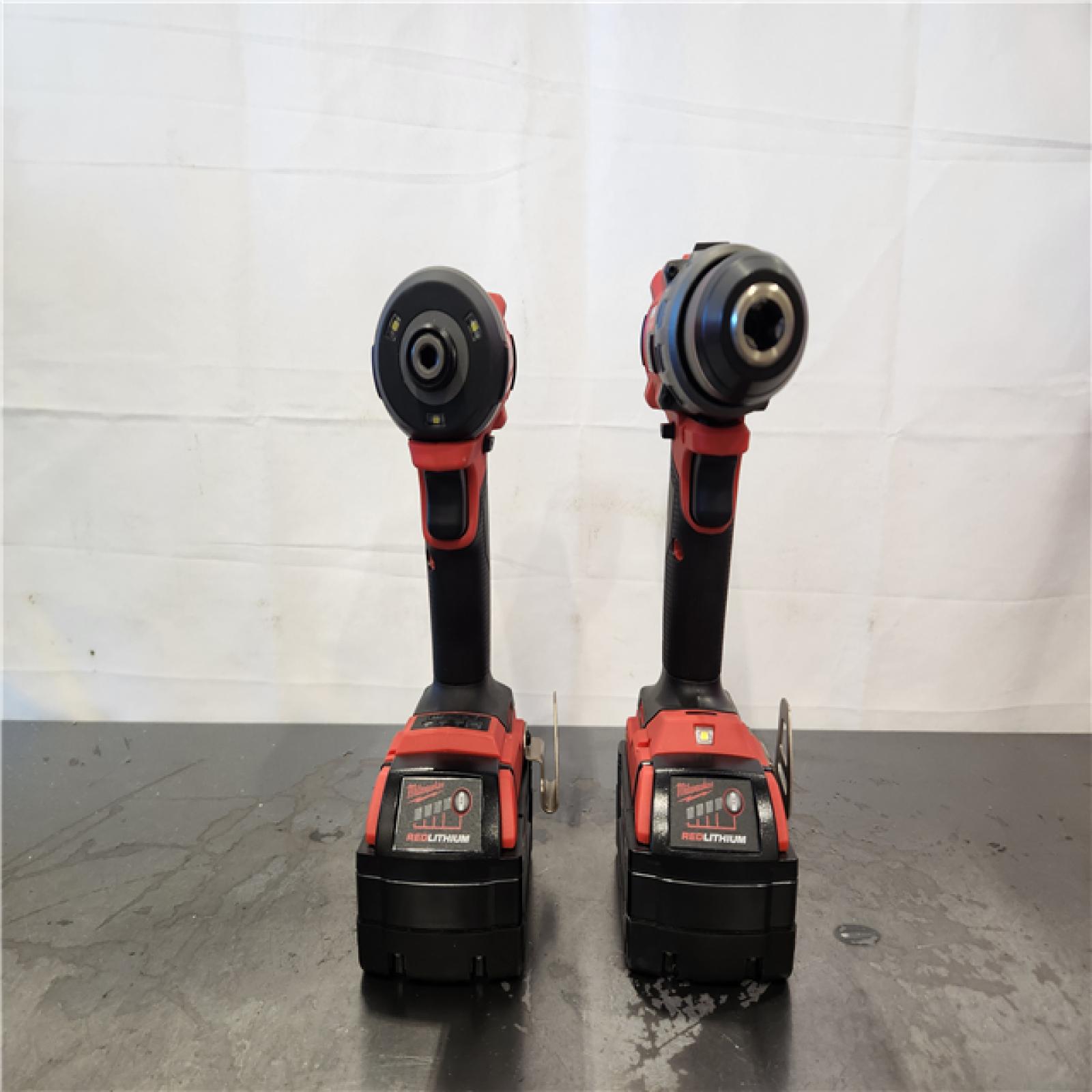 AS-IS- Milwaukee M18 FUEL 18V Lithium-Ion Brushless Cordless Hammer Drill and Impact Driver Combo Kit