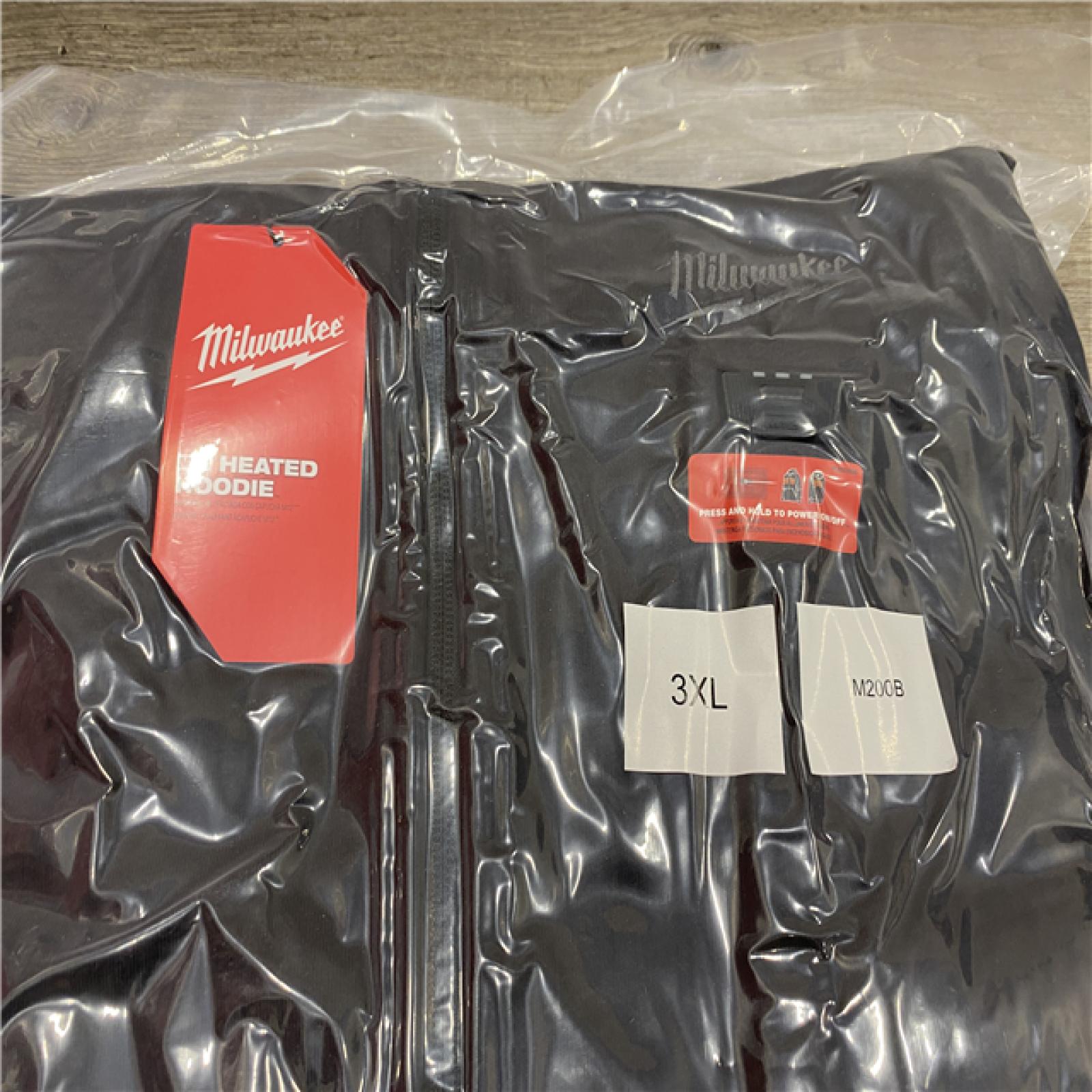LIKE NEW - Milwaukee Men's 3X-Large 12-Volt Lithium Ion Cordless Black Heated Hooded Jacket (Jacket Only)