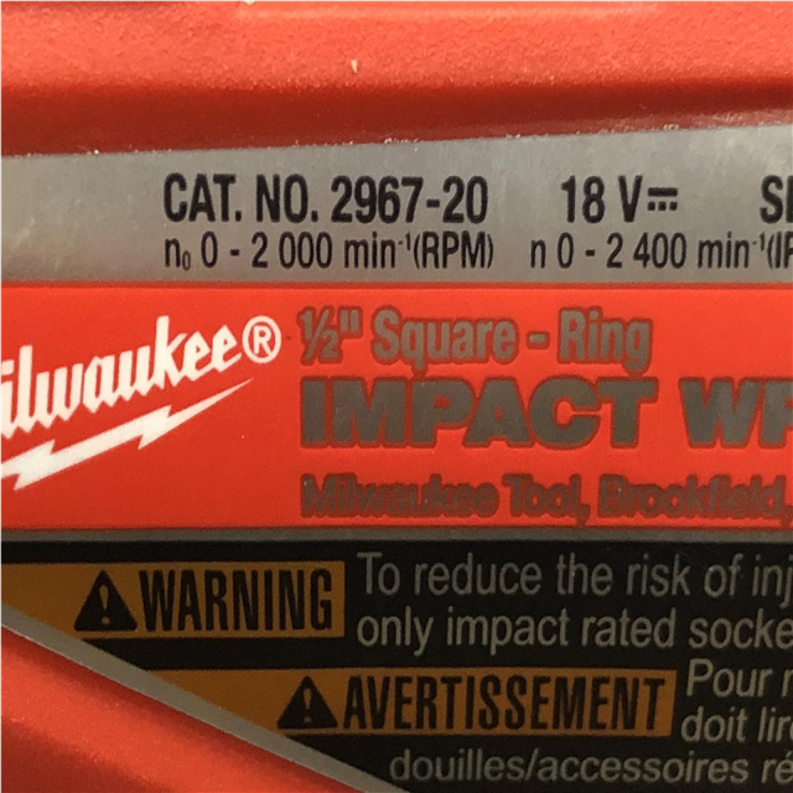 AS-IS Milwaukee FUEL 18V Lithium-Ion Brushless Cordless 1/2 in. Impact Wrench w/Friction Ring Kit