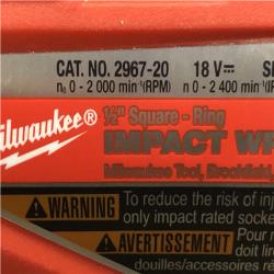 AS-IS Milwaukee FUEL 18V Lithium-Ion Brushless Cordless 1/2 in. Impact Wrench w/Friction Ring Kit