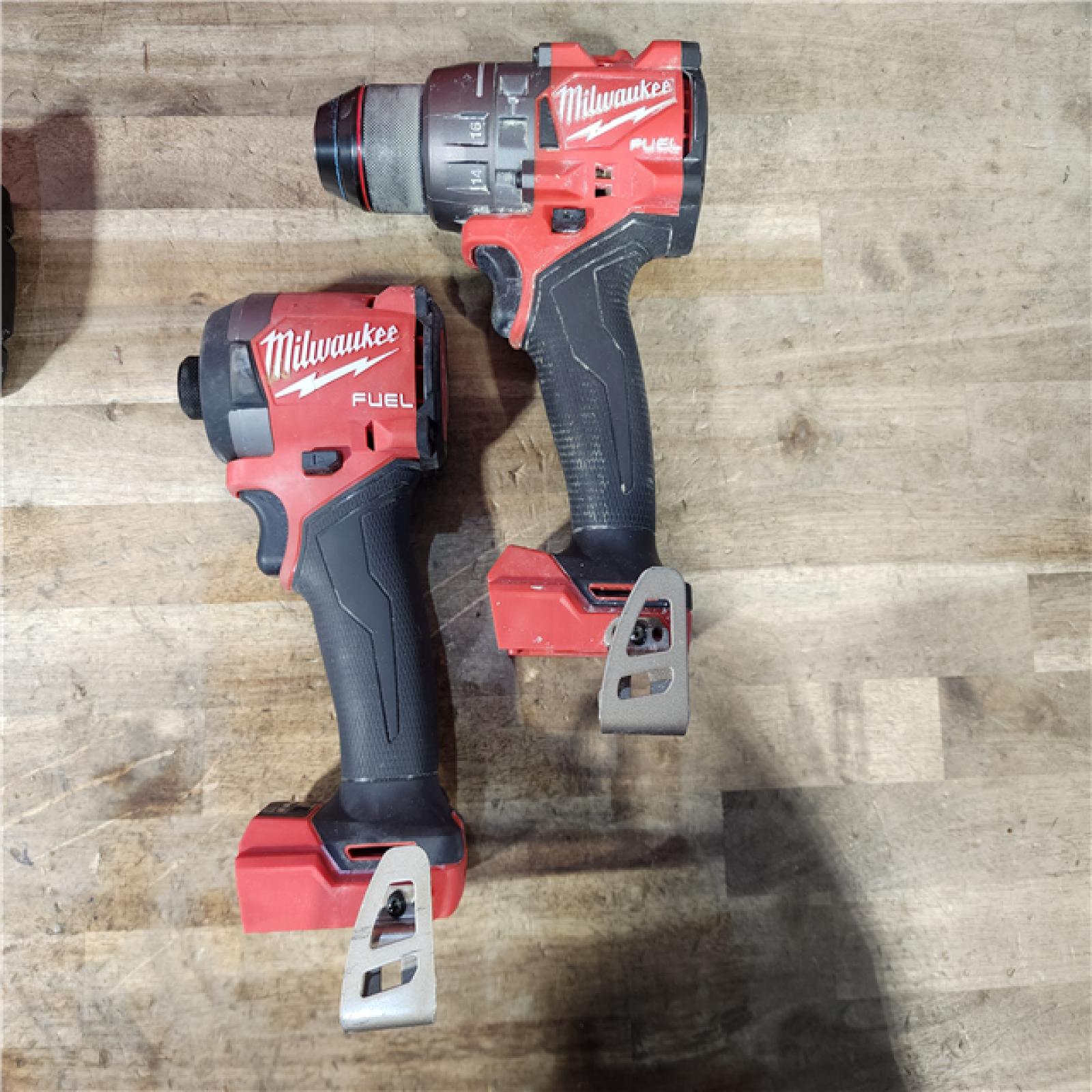 HOUSTON LOCATION - AS-IS MILWAUKEE FUEL 18V Lithium-Ion Brushless Cordless Hammer Drill and Impact Driver Combo Kit
