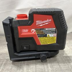 AS-IS Milwaukee Green 100 ft. Cross Line and Plumb Points Rechargeable Laser Level with REDLITHIUM Lithium-Ion