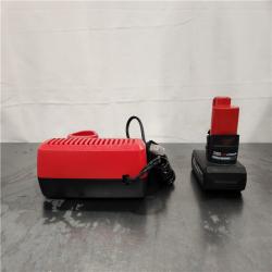 AS-IS- Milwaukee 12-Volt Lithium-Ion XC High Output 5.0 Ah Battery Pack with Charger Starter Kit