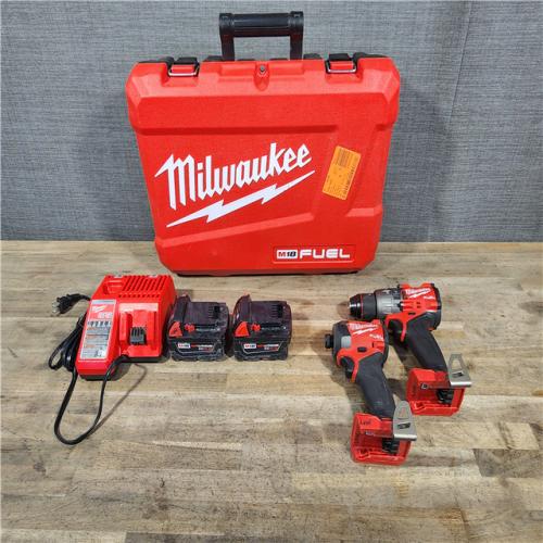 HOUSTON LOCATION - AS-IS MILWAUKEE FUEL 18V Lithium-Ion Brushless Cordless Hammer Drill and Impact Driver Combo Kit