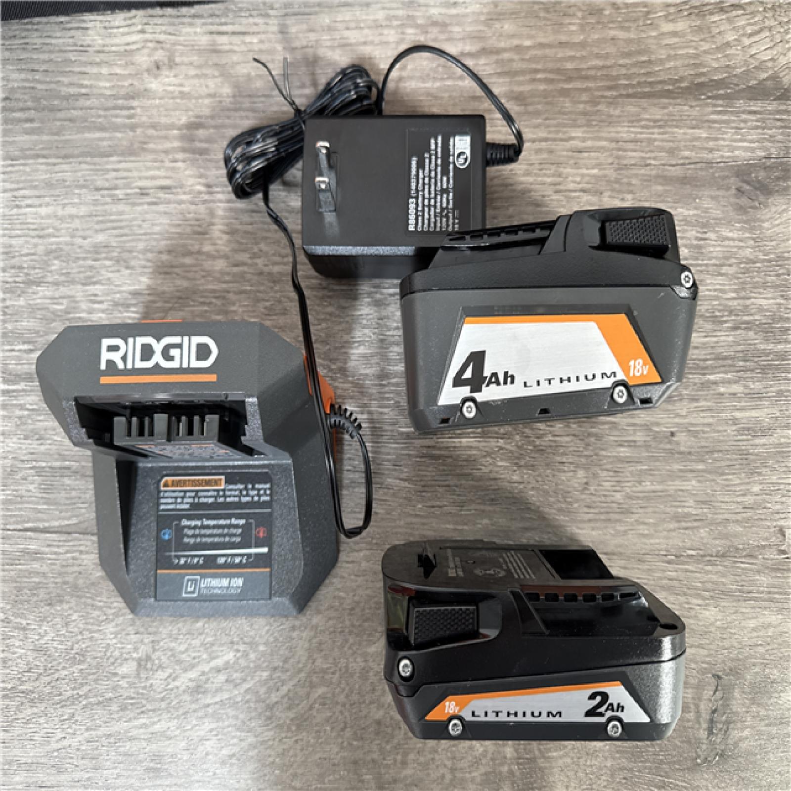 California AS-IS Ridgid 18V 8-Tool Combo Kit  Includes (2) Batteries  Charger & Bag; Appears in Excellent Condition