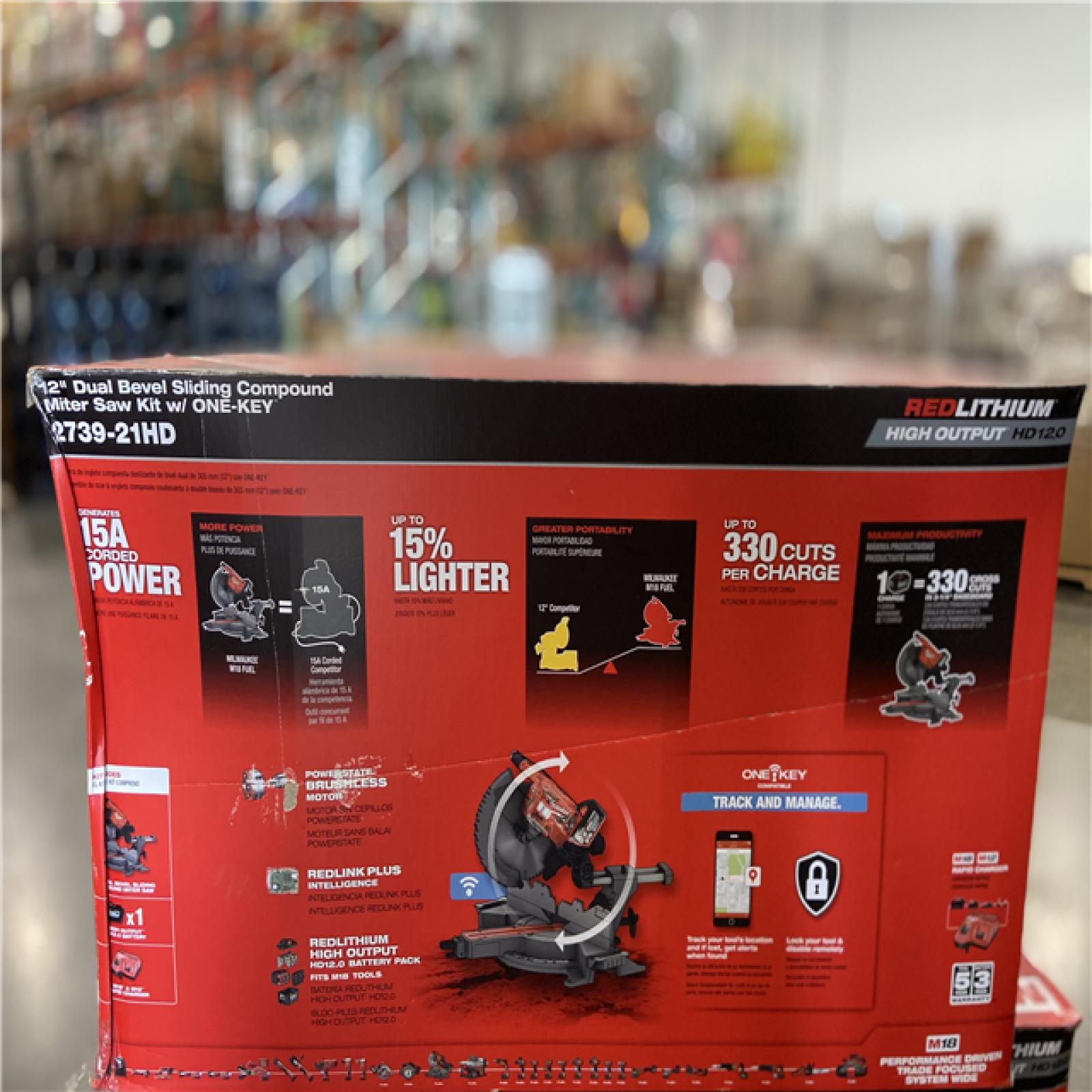 DALLAS LOCATION - Milwaukee M18 FUEL 18V Lithium-Ion Brushless Cordless 12 in. Dual Bevel Sliding Compound Miter Saw Kit with One 12.0Ah Battery