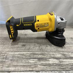 AS-IS DEWALT 20-Volt MAX Cordless Brushless 4-1/2 in. Angle Grinder with Slide Switch (Tool Only)