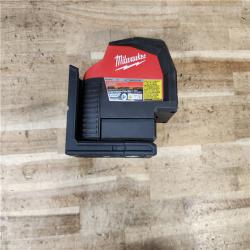 HOUSTON LOCATION - AS - IS Milwaukee 12-Volt Lithium-Ion Cordless Green 125 ft. Cross Line and Plumb Points Laser Level (Tool-Only)