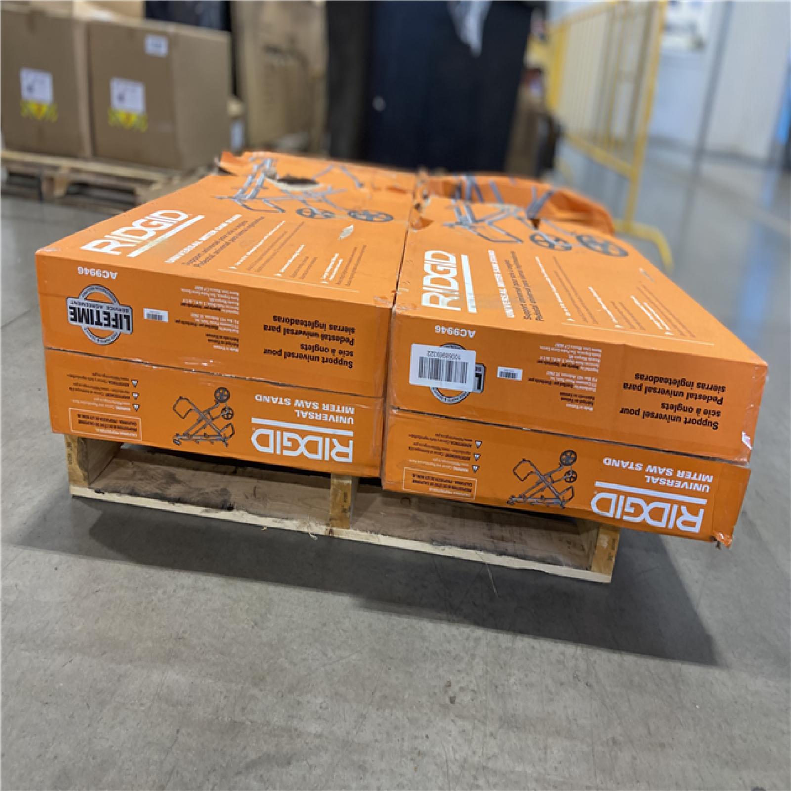 DALLAS LOCATION - RIDGID Foldable Mobile Miter Saw Stand with Mounting Braces - 2 UNITS