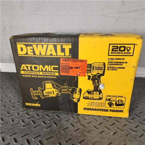 HOUSTON LOCATION - AS-IS DEWALT 20-Volt Maximum Lithium-Ion Cordless 2-Tool Combo Kit with (2) Batteries, Charger and Bag