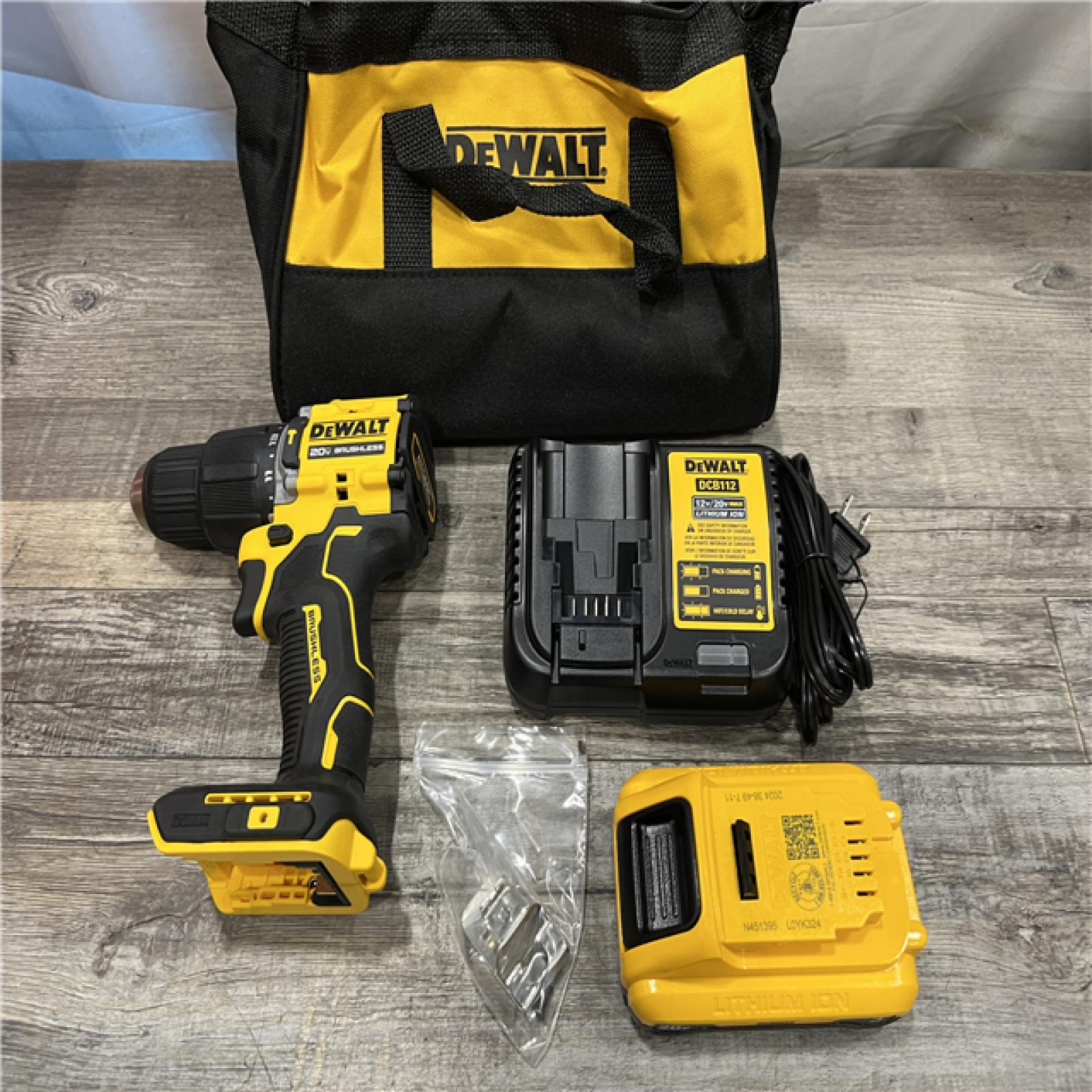 AS-IS DEWALT ATOMIC 20V Cordless 1/2 in. Compact Hammer Drill Kit