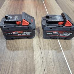 AS-IS Milwaukee   M18 18-Volt Lithium-Ion REDLITHIUM FORGE Starter Kit with Two XC 8.0 Ah Battery and Dual Bay Rapid Charger
