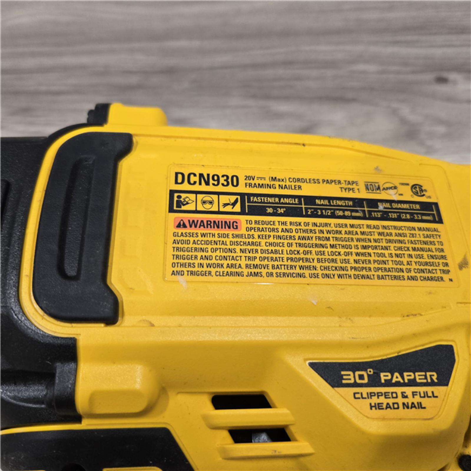 AS-IS DEWALT 20V 30 Degree Cordless Framing Nailer (Tool-Only)