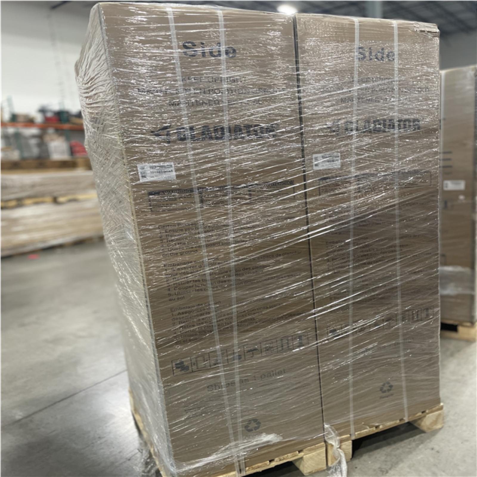DALLAS LOCATION-Gladiator Flex 78 in W x 75 in H x 19 in D Pre-Assembled 24 Gauge Welded Steel 4-Piece Garage Storage System in Silver Tread PALLET-(2 SETS)