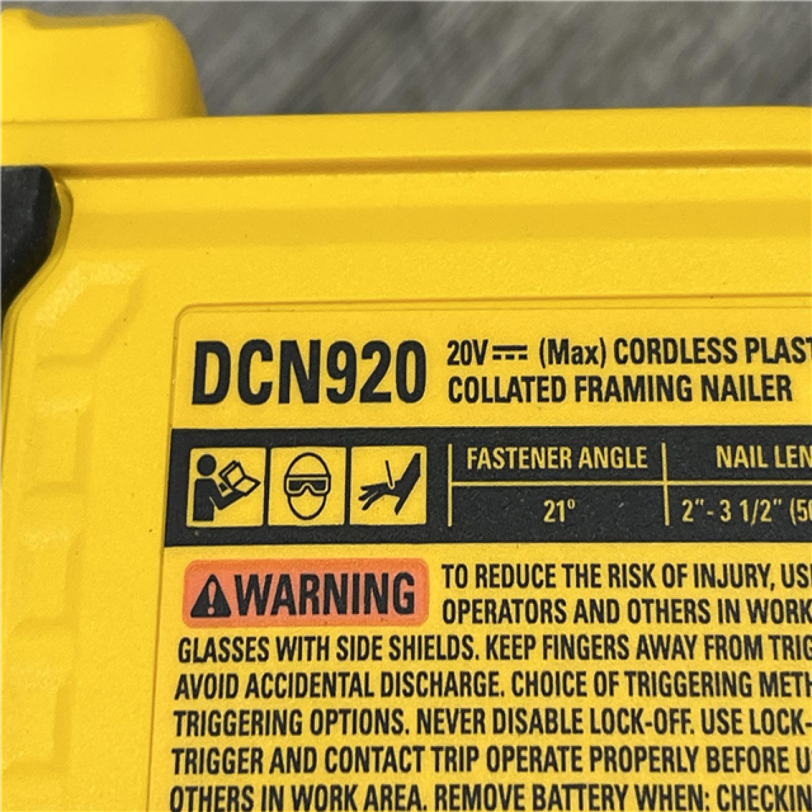 AS-IS DEWALT 20-Volt 21° Cordless Framing Nailer (Tool-Only)