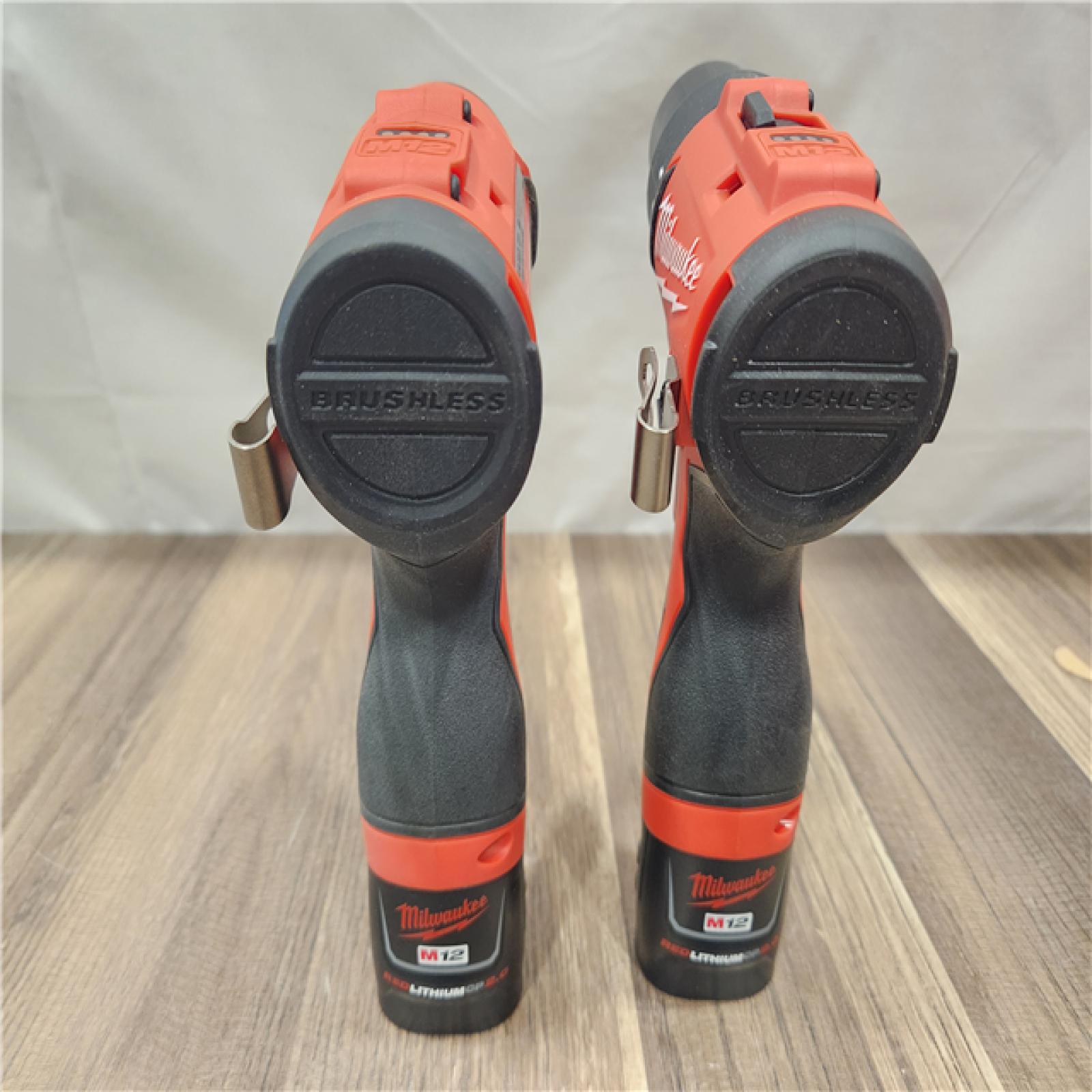 AS-IS- MILWAUKEE M12 4 TOOL COMBO KIT