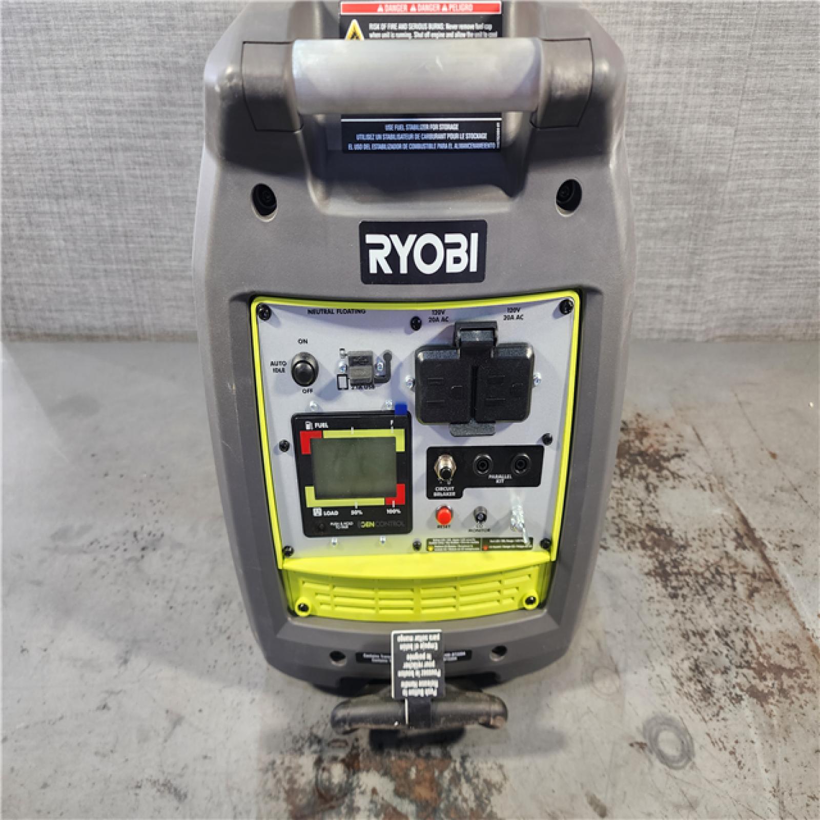 HOUSTON LOCATION - AS-IS RYOBI 2,300-Watt Recoil Start Bluetooth Super Quiet Gasoline Powered Digital Inverter Generator with CO Shutdown Sensor