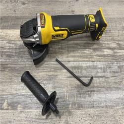 AS-IS DEWALT 20V MAX XR Cordless Brushless 4.5 in. Paddle Switch Small Angle Grinder with Kickback Brake (Tool Only)