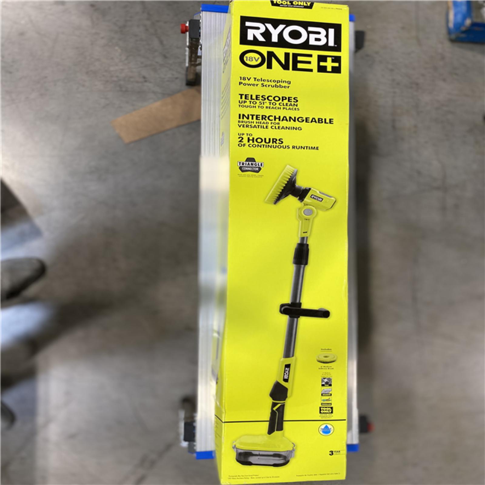 NEW! -RYOBI ONE+ 18V Cordless Telescoping Power Scrubber (Tool Only)