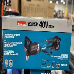 NEW! - Makita 40V max XGT Brushless Cordless 1/2 in. Right Angle Drill Kit (4.0Ah)