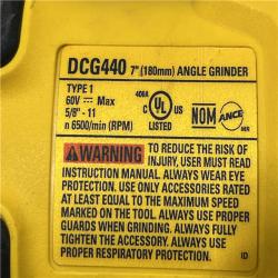 AS-IS DEWALT FLEXVOLT 60V Cordless 7 in. Angle Grinder (Tool-Only)