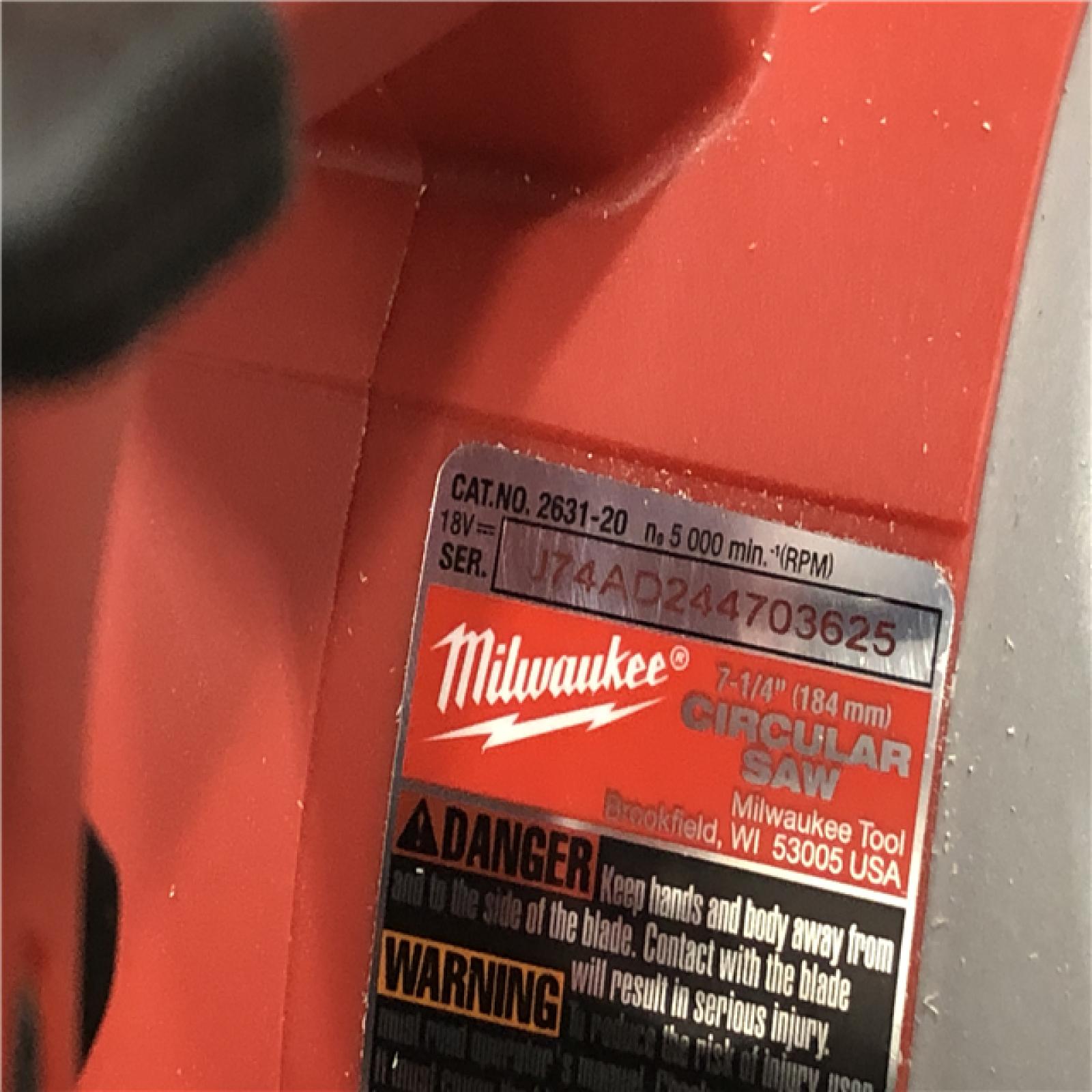 AS-IS Milwaukee 7-1/4 18V Circular Saw 2631-20 (Bare Tool)