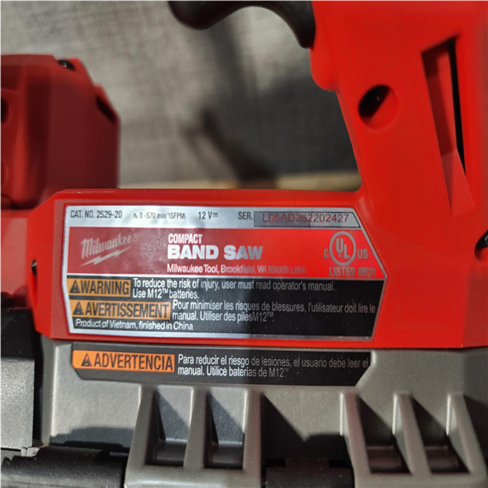 Houston Location AS-IS Milwaukee FUEL 12V Lithium-Ion Cordless Compact Band Saw (Tool-Only)