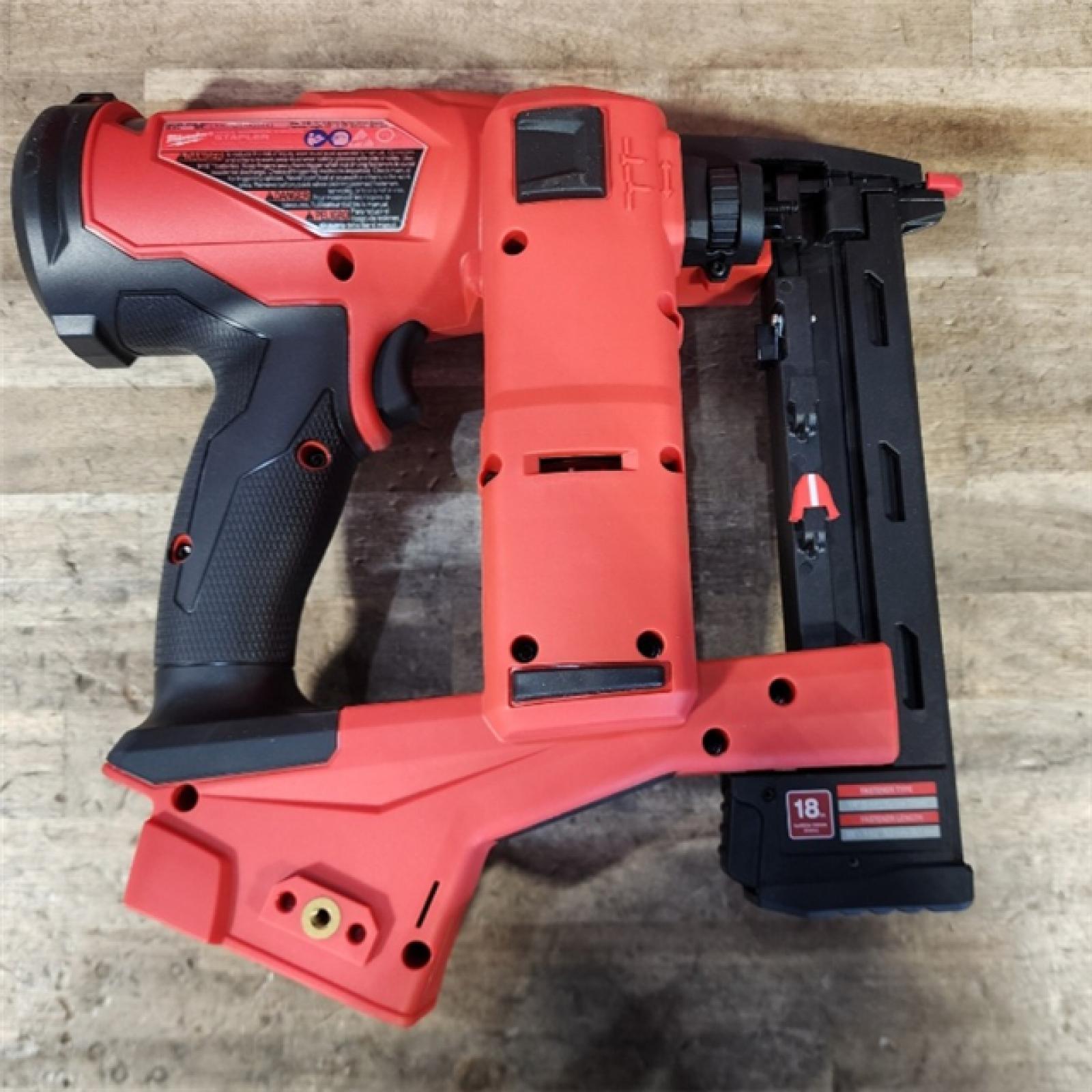 HOUSTON LOCATION - AS-IS (APPEARS LIKE NEW) MILWAUKEE FUEL 18V Cordless 18-Gauge 1/4 in. Narrow Crown Stapler (Tool-Only)