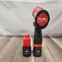 AS-IS- Milwaukee M12 FUEL SURGE 12V Lithium-Ion Brushless Cordless 1/4 in. Hex Impact Driver Compact Kit W/Two 2.0Ah Batteries  Bag