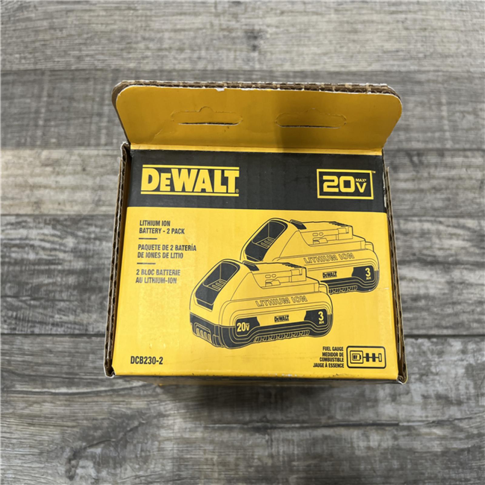 NEW! DEWALT 20V MAX Compact Lithium-Ion 3.0Ah Battery Pack (2 Pack)