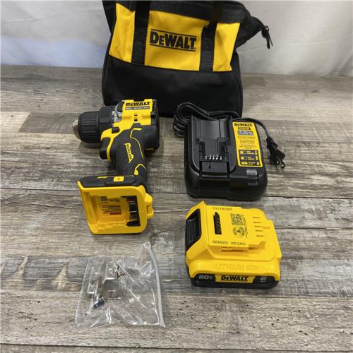 AS-IS DEWALT Atomic 20V Lithium-Ion Cordless Compact 1/2 in. Drill/Driver Kit