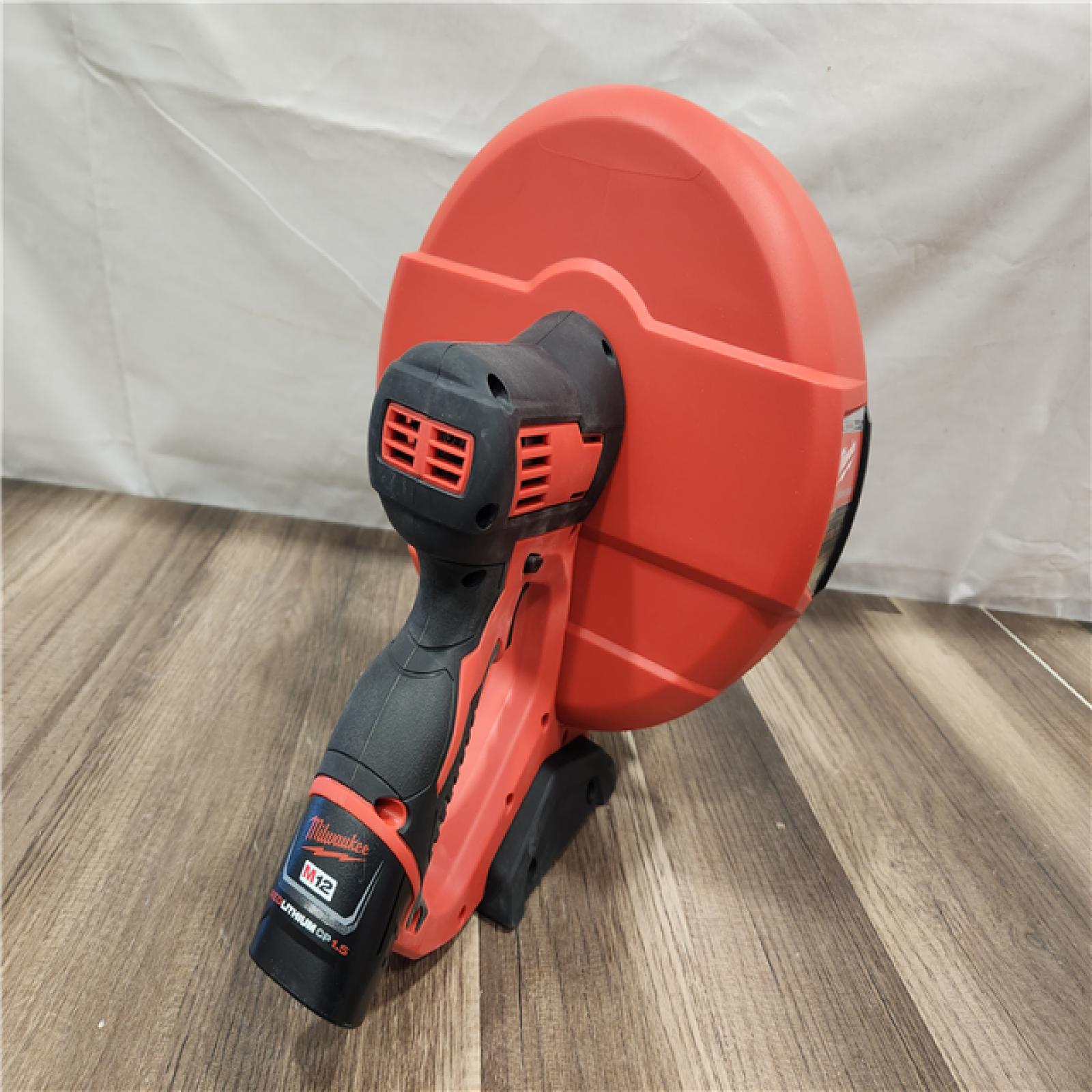 AS-IS- M12 Trap Snake 12V Lithium-Ion Cordless Toilet and Urinal Auger Power Driver W/ 1.5AH Battery and Charger