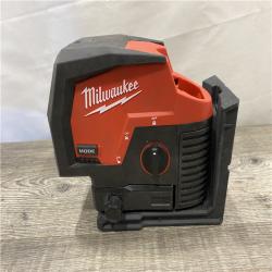 AS-IS Milwaukee 12-Volt Lithium-Ion Cordless Green 125 ft. Cross Line and Plumb Points Laser Level Kit