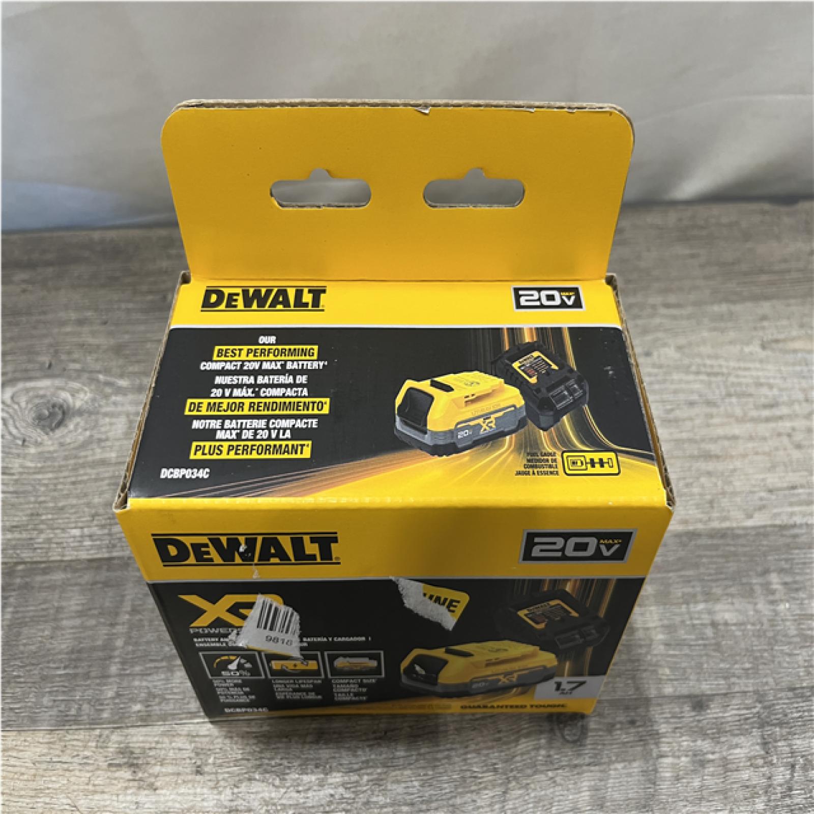 NEW - DEWALT 20V MAX XR POWERSTACK Lithium-Ion Battery Starter Kit with 1.7Ah Battery and Charger