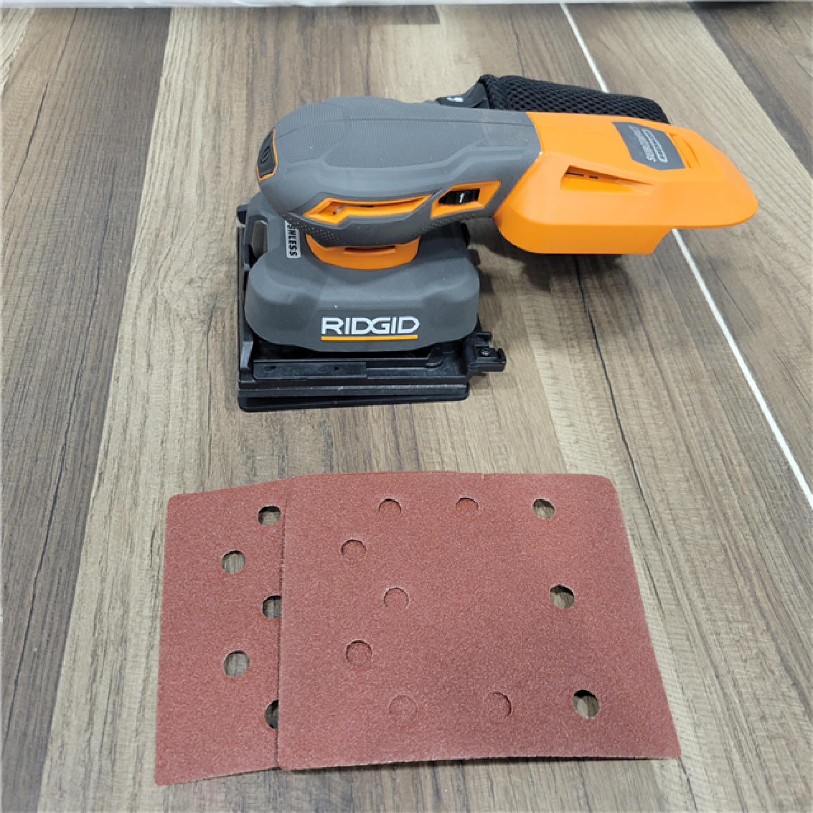 AS-IS RIDGID 18V SubCompact Brushless Cordless 1/4 Sheet Sander (Tool Only)