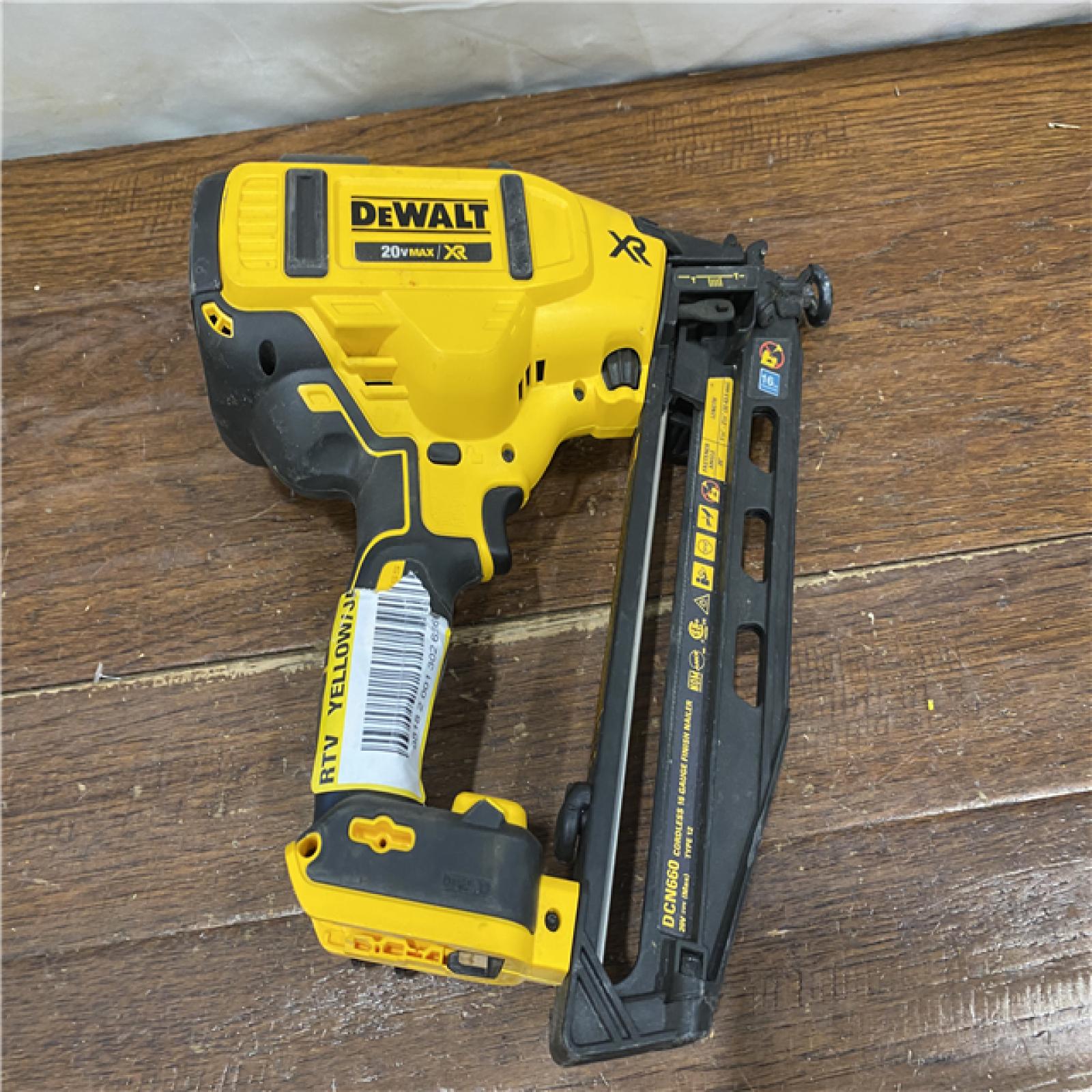 AS-IS 20V MAX XR Lithium-Ion Electric Cordless 16-Gauge Angled Finishing Nailer (Tool Only)