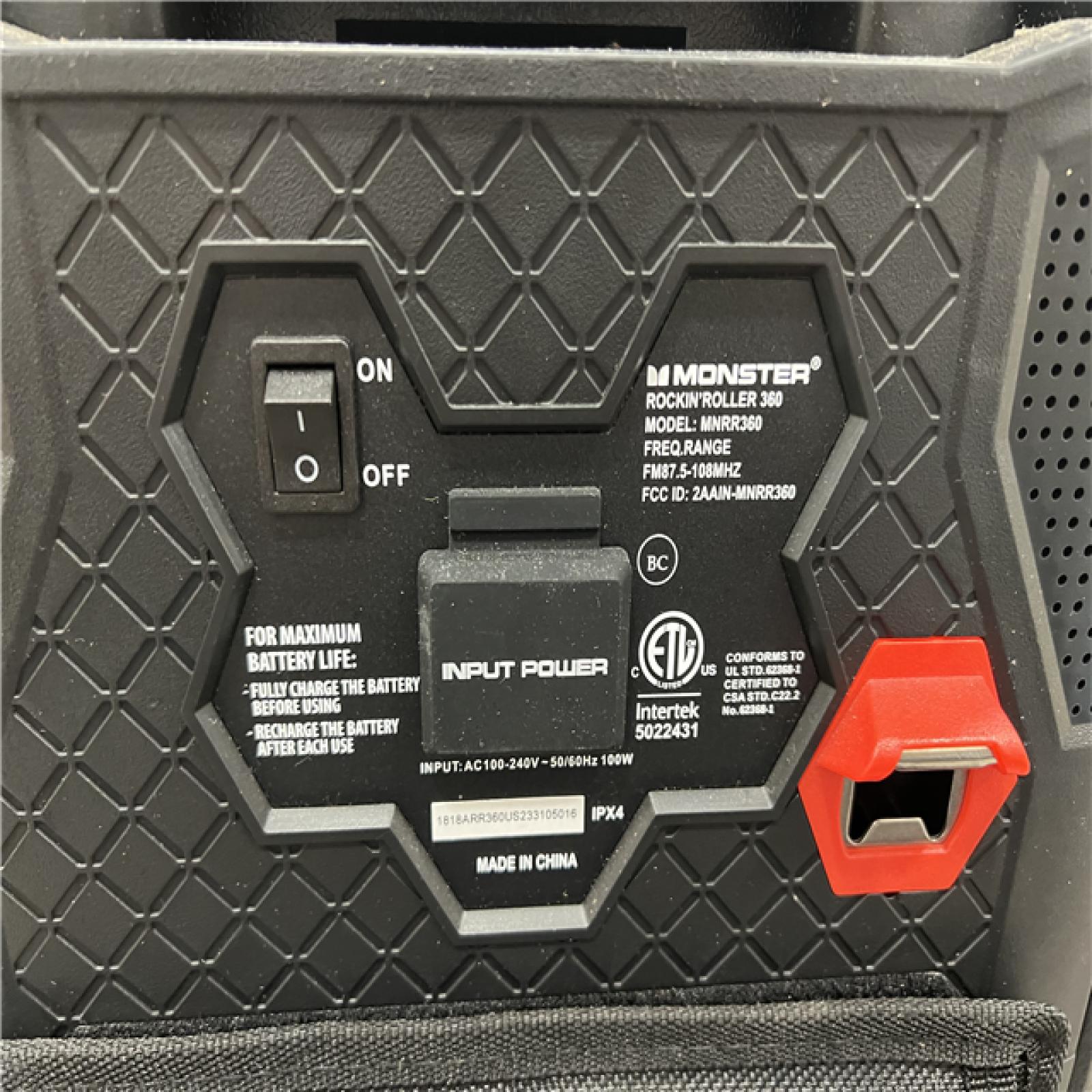 AS-IS Monster Rockin Roller 360 Indoor/Outdoor Bluetooth Speaker