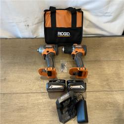 AS-IS RIDGID 18V Cordless Drill/Driver  Impact Driver 2-Tool Combo Ki