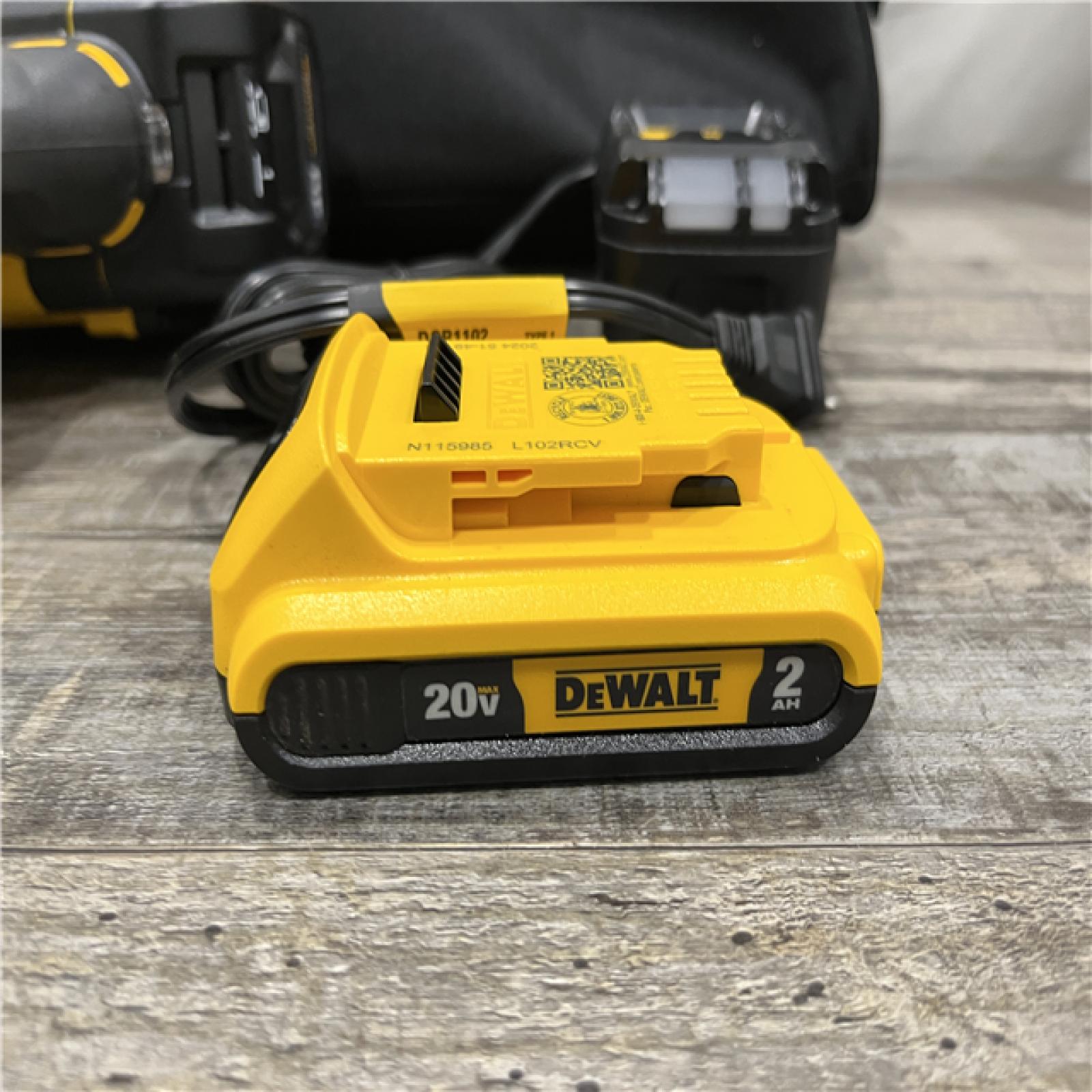 AS-IS DEWALT 20V MAX Lithium-Ion 15-Degree Electric Cordless Roofing Nailer Kit