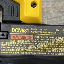 AS-IS DEWALT 20V MAX XR Lithium-Ion Cordless 18-Gauge Narrow Crown Stapler Kit