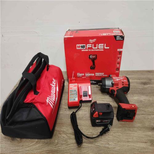 Phoenix Location NEW Milwaukee M18 FUEL 18V Lithium-Ion Brushless Cordless 1/2 in. Impact Wrench w/Friction Ring Kit w/One 5.0 Ah Battery and Bag 2967-21B