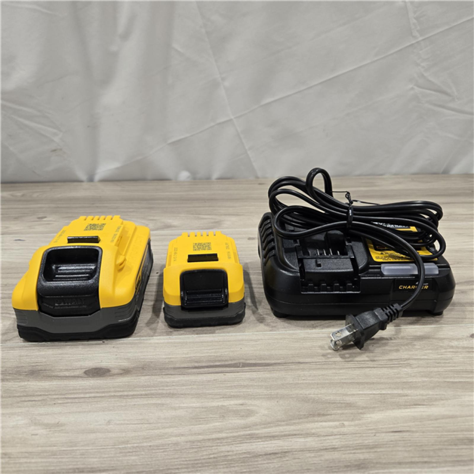 AS-IS Dewalt 20V MAX POWERSTACK Lithium-Ion Batteries and Charger Starter Kit- DCBP315-2C
