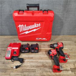 HOUSTON LOCATION - AS-IS (APPEARS LIKE NEW) Milwaukee FUEL 18V Lithium-Ion Brushless Cordless Hammer Drill and Impact Driver Combo Kit