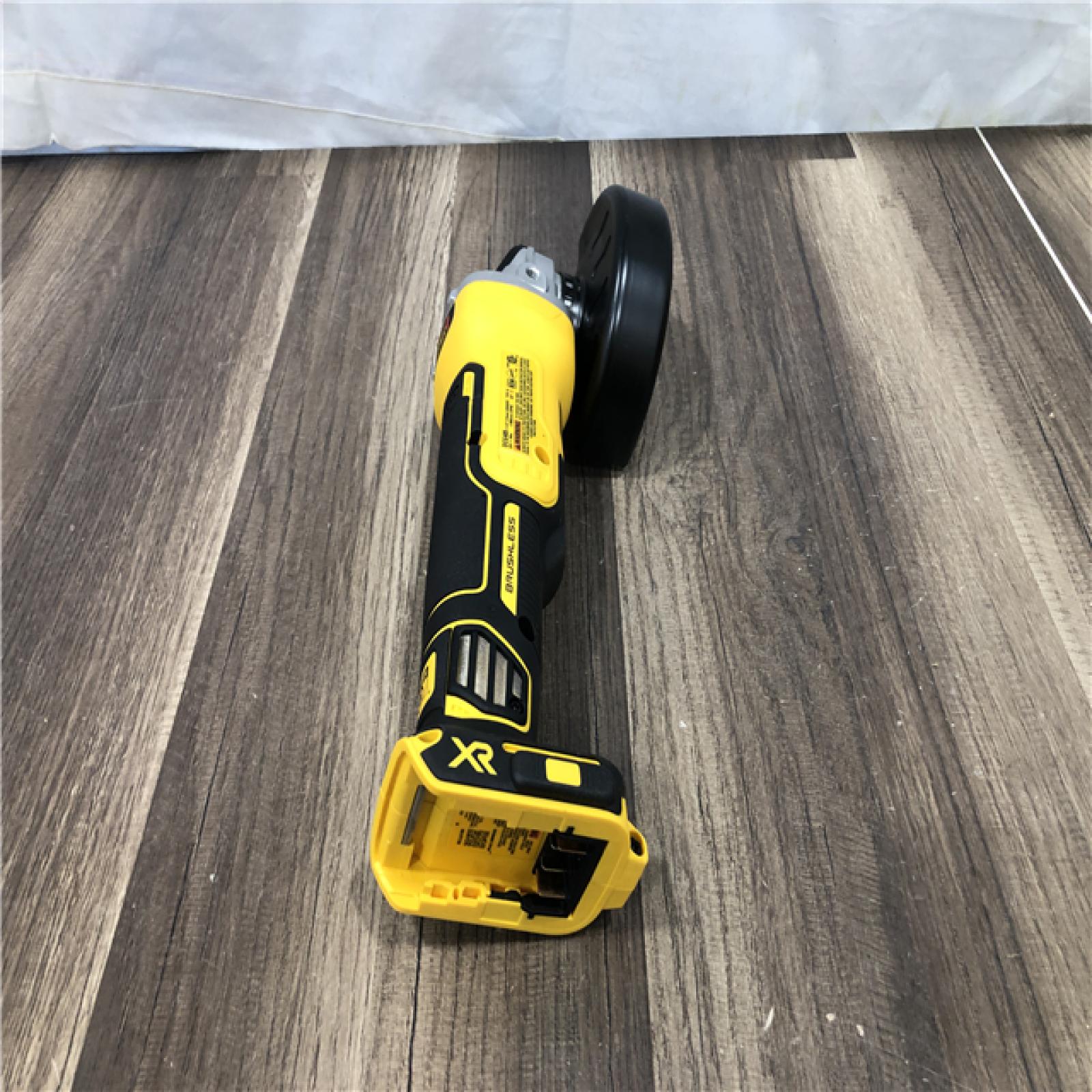 AS-IS DEWALT 20V MAX XR Cordless Brushless 4.5 in. Slide Switch Small Angle Grinder with Kickback Brake (Tool Only)