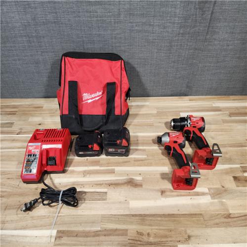HOUSTON LOCATION - AS-IS Milwaukee 18-Volt Lithium-Ion Brushless Cordless Compact Hammer Drill/Impact Combo Kit