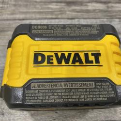 AS-IS DEWALT FLEXVOLT 20V/60V MAX Lithium-Ion 6.0Ah Battery Pack with 6 Amp Output Charger