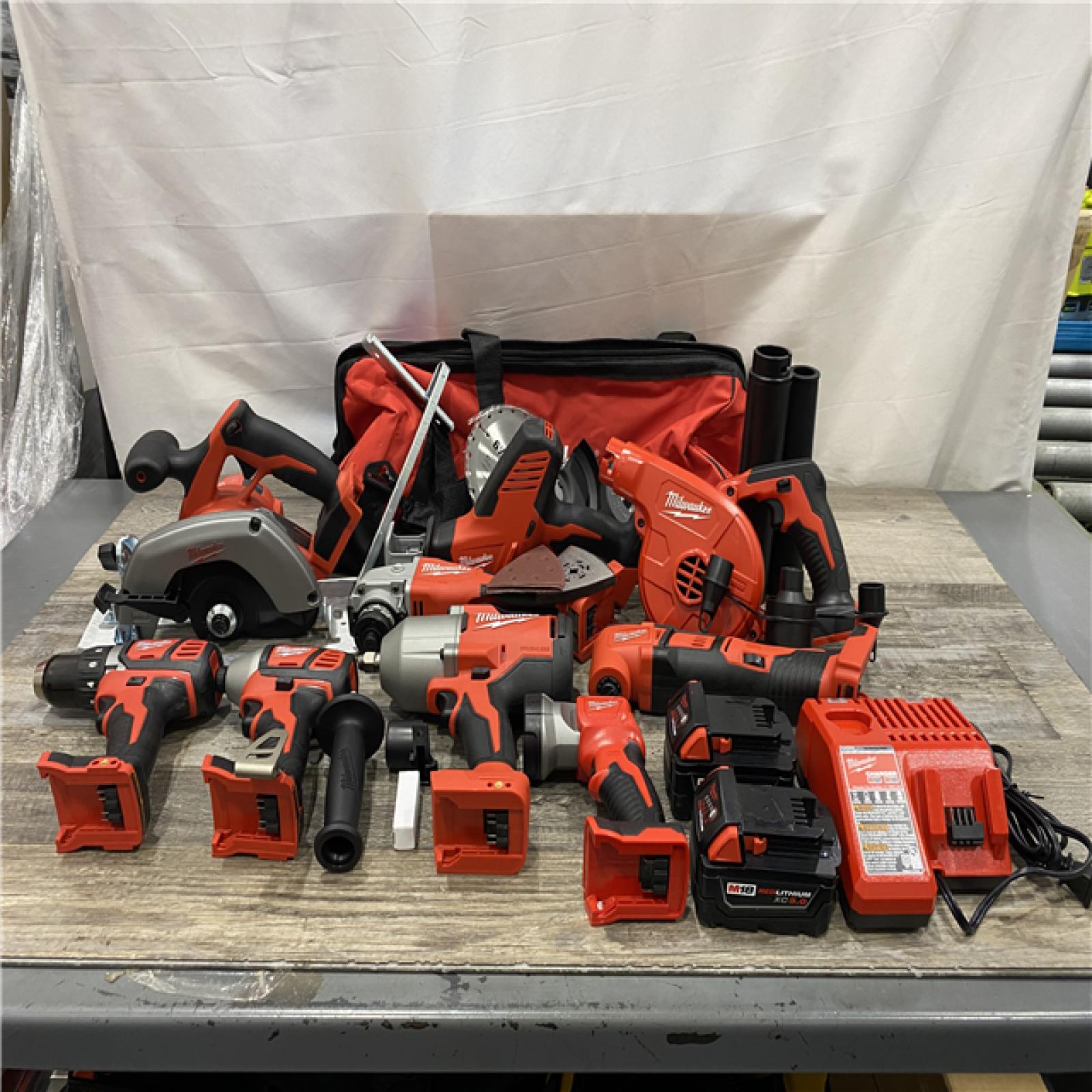 AS-IS Milwaukee 18-Volt Lithium-Ion Cordless (9-Tool) Combo Kit