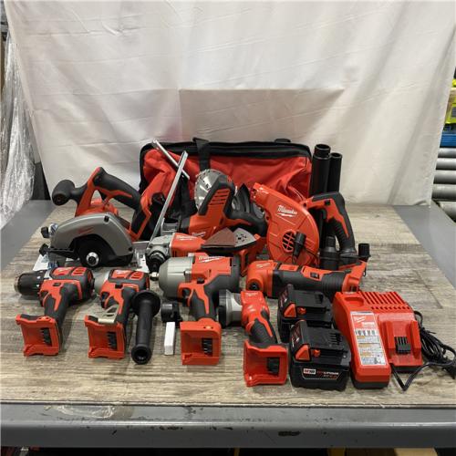 AS-IS Milwaukee 18-Volt Lithium-Ion Cordless (9-Tool) Combo Kit